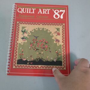 Ouilt art 1987 engagement calendar desk spiral vintage